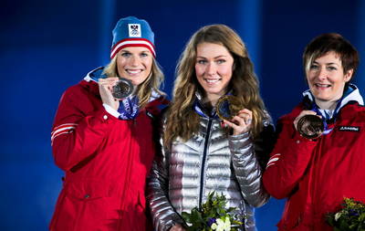 Die Medaillengewinnerinnen im Slalom